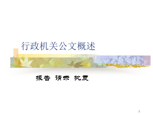 《报告请示批复》PPT课件