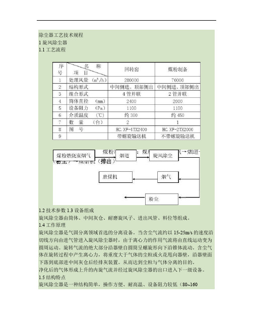 除尘器工艺技术安全操作规程(精)