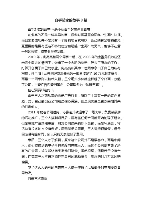 白手起家的故事3篇