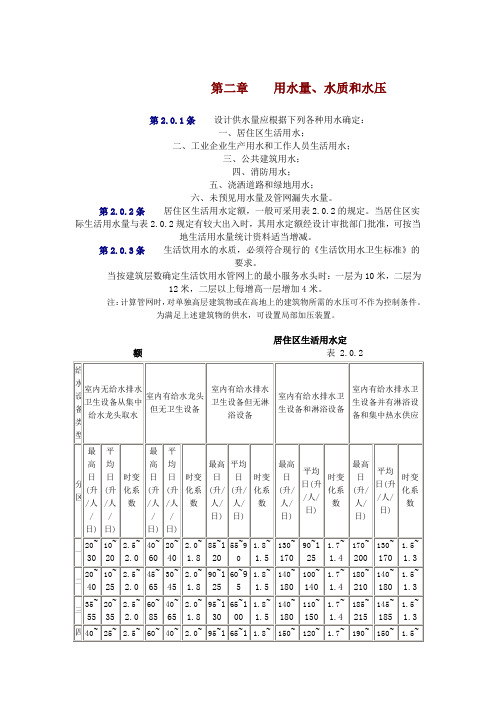 给排水规范