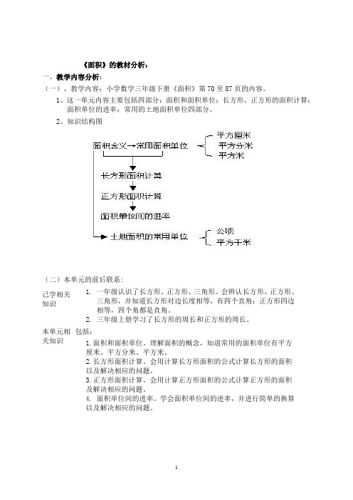 《面积》教材分析