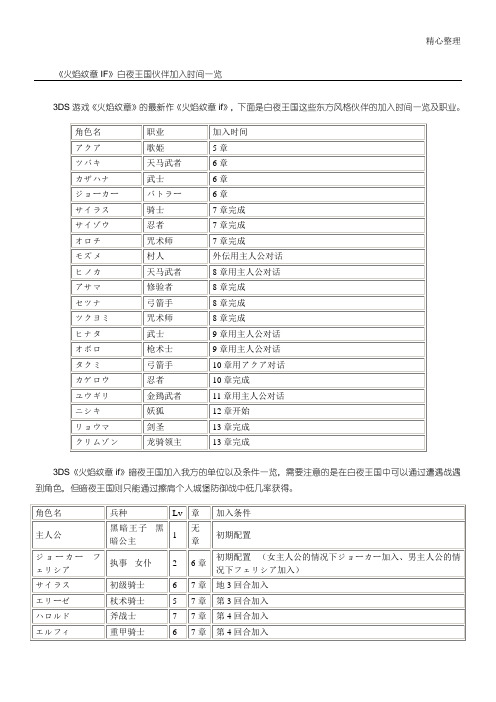 《火焰纹章if》一周目困难难度规程攻略攻略_全通