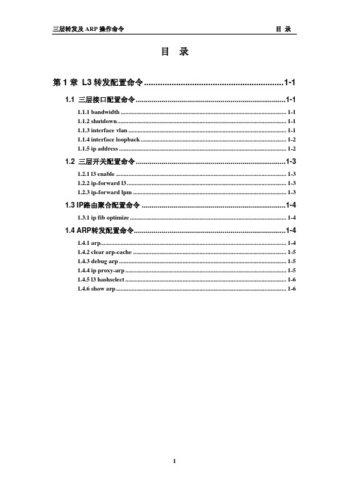 06_三层转发及ARP操作命令