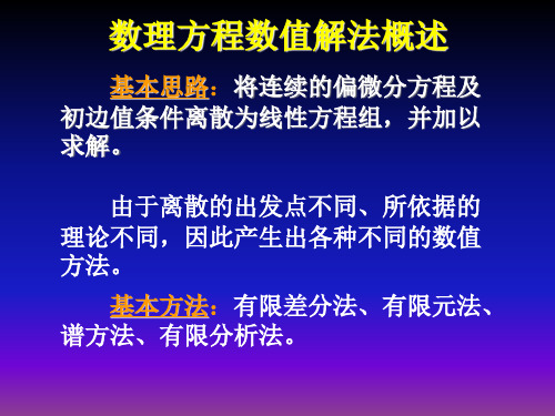 偏微分方程的有限差分方法