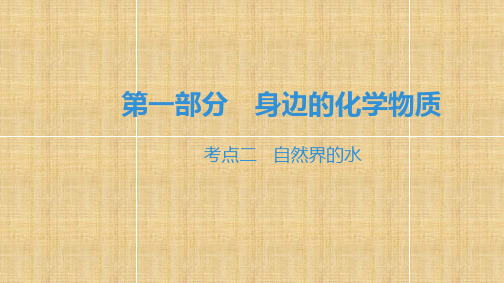 广东省2020届中考化学第一部分身边的化学物质考点二 自然界的水(共61张PPT)