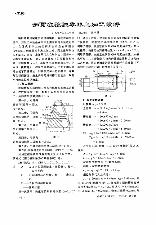 如何在数控车床上加工蜗杆