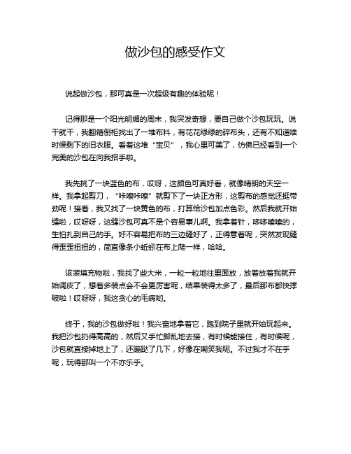 做沙包的感受作文