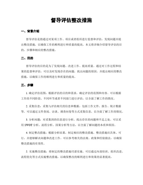 督导评估整改措施