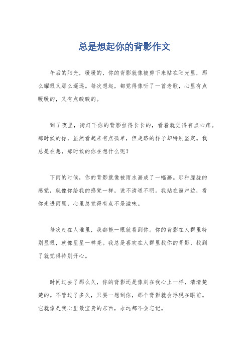 总是想起你的背影作文