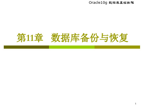 Oracle第11章数据库备份与恢复