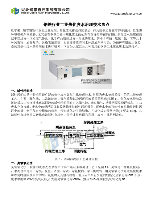 钢铁行业工业焦化废水治理技术盘点