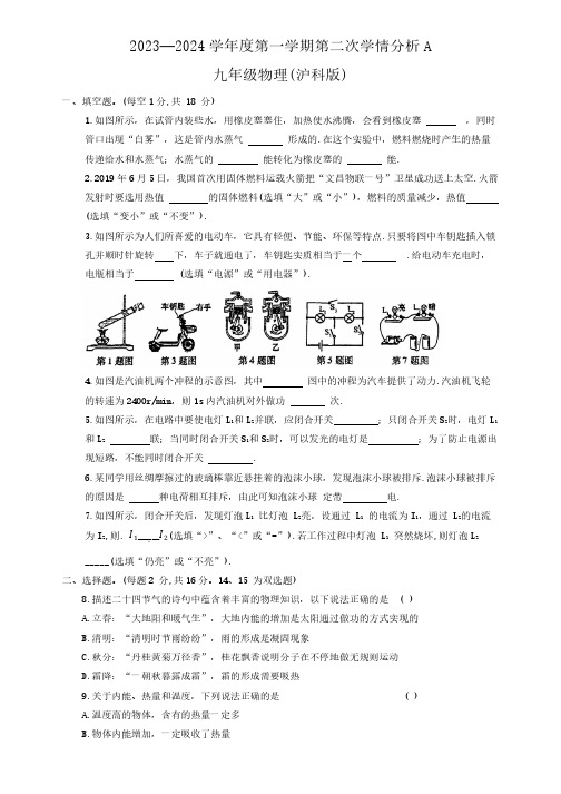 河南省周口市太康县2023-2024学年九年级上学期11月期中物理试题