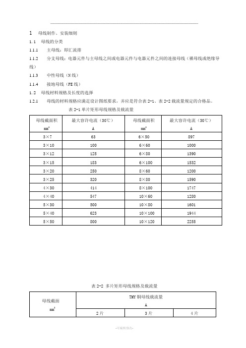 铜排母线制作