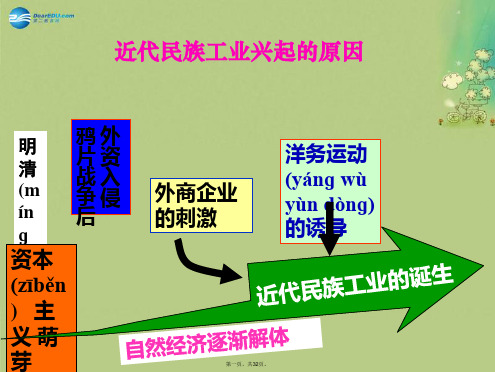 高中历史 专题二第二节民国时期民族工业的曲折发展课件(2)人民版必修2