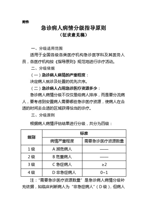 急诊分级