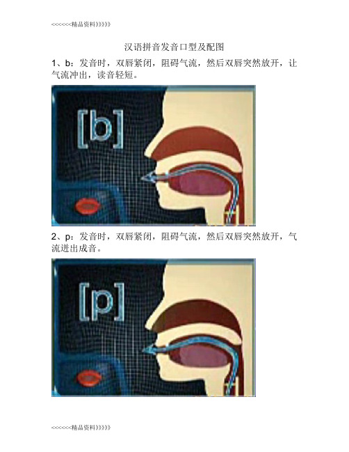 汉语拼音发音口型及配图讲课稿