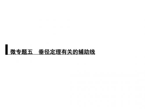 浙教版九年级数学复习课件：微专题五 垂径定理有关的辅助线