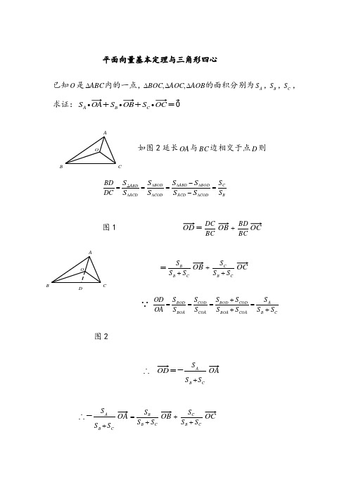 平面向量与三角形四心问题