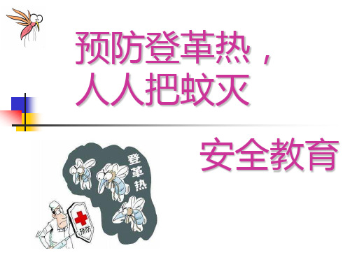 《预防登革热,人人把蚊灭》安全教育(适用于幼儿园中小学教育,推荐)).ppt