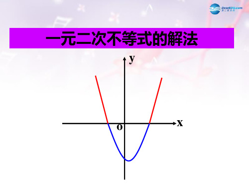陕西省吴堡县吴堡中学高中数学 第三章 一元二次不等式的解法课件2 北师大版必修