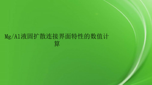 MgAl液固扩散连接界面特性的数值计算