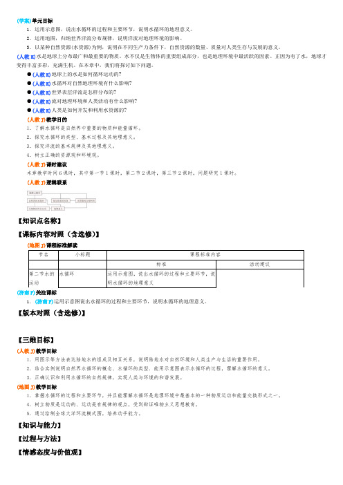 高中地理(人教版)必修一(学案+练案)：1水圈和水循环