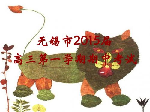 无锡市2015届高三第一学期期中考试