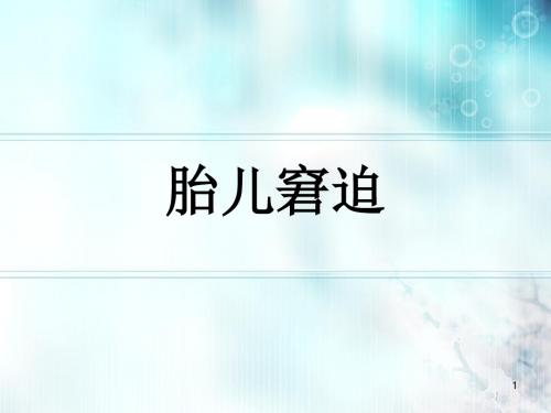 胎儿窘迫、护理诊断PPT医学课件