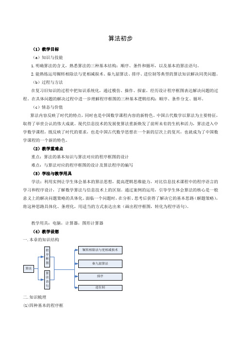 数学 教案 高一 _《算法初步》教案121440