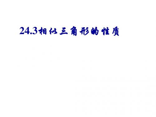 九年级数学相似三角形的性质