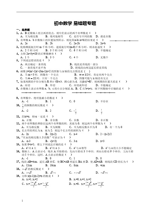 初中数学200道经典题型