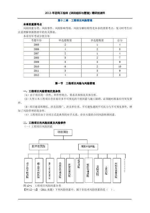 2013年咨询工程师《项目组织与管理》精讲班课件29~30讲