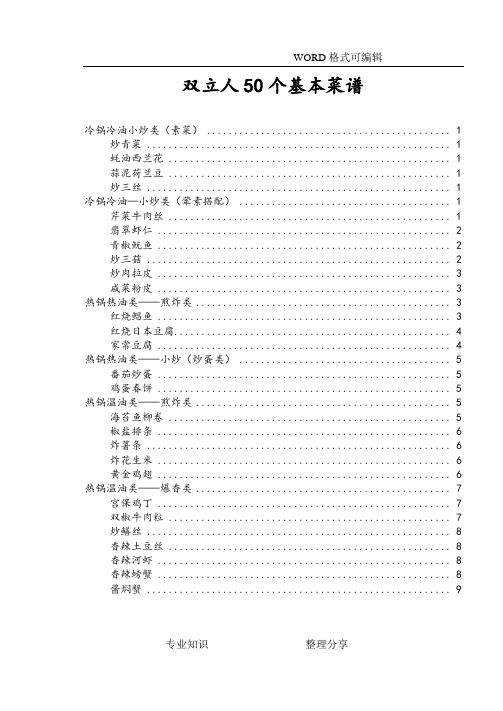 双立人锅的50个基本菜谱(全)