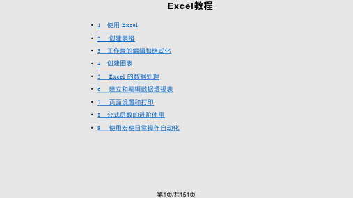 EXCEL教程完整讲解PPT课件