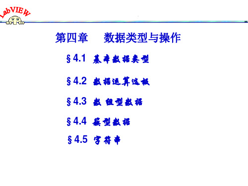 LABVIEW4 数据类型