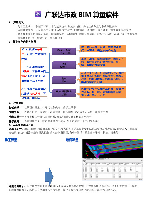 广联达市政BIM算量软件一纸介绍