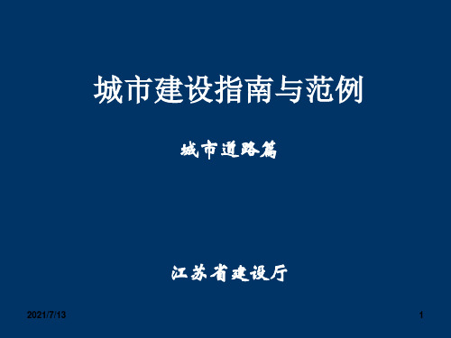 城市建设指南与范例