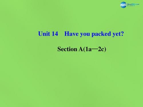 【金榜学案】2014版九年级英语全册 Unit 14 Have you packed yet？Section A课件 人教新目标版