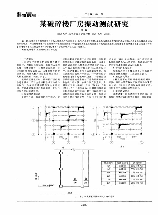 某破碎楼厂房振动测试研究