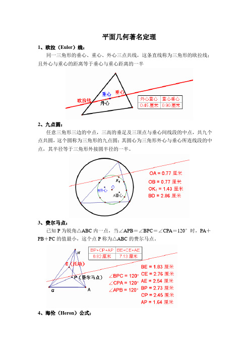 平面几何著名定理