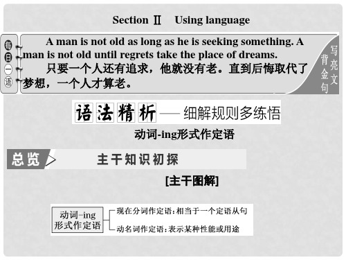 2019-2020学年新教材高中英语 UNIT 5 On the road Section Ⅱ Using language课件 外研版必修第二册