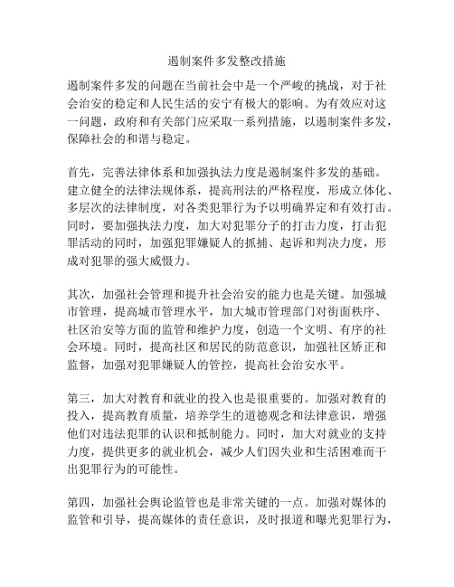 遏制案件多发整改措施