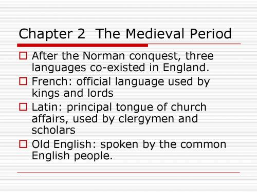 英国文学选读：中世纪文学The Medieval Period