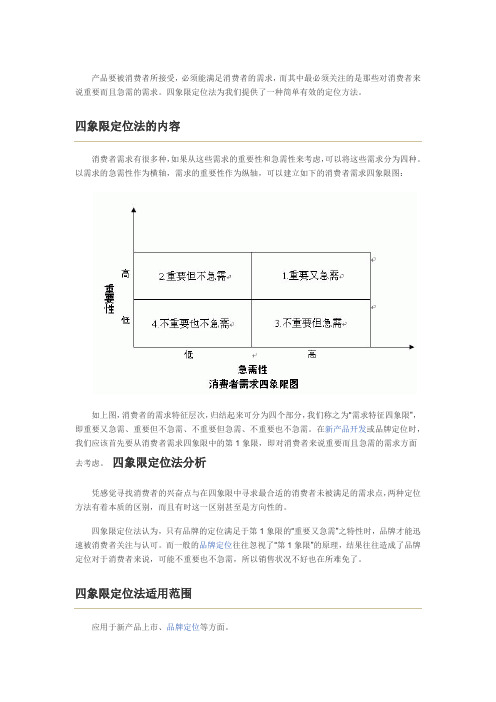 四象限分析法