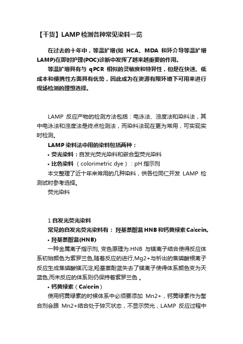 【干货】LAMP检测各种常见染料一览