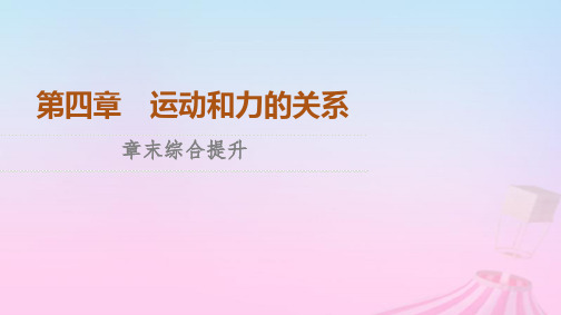 新教材2023年高中物理新人教版必修第一册：运动和力的关系章末综合提升课件