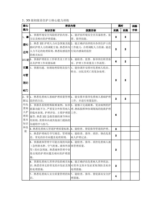 5、N3级初级责任护士核心能力训练