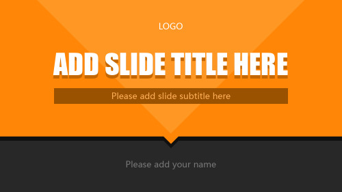 欧美风精选商务橙黑设计PPT模板