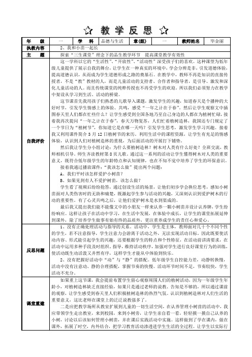 -我和小苗一起长教学反思