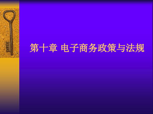 第十章_电子商务政策与法规